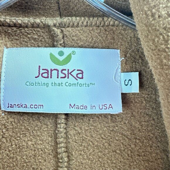 JANSKA Artsy USA Fleece Polartec Pockets Shawl Wrap Women’s Size Medium Green - Picture 6 of 7